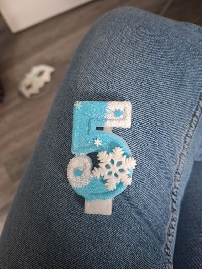 5th birthday Frozen Elsa Candle