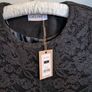 NEW  Black Wool Coat with Lace overlay Image 2