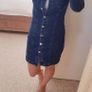 Denim Mini Dress - Size 6 Image 4