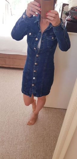 Denim Mini Dress - Size 6