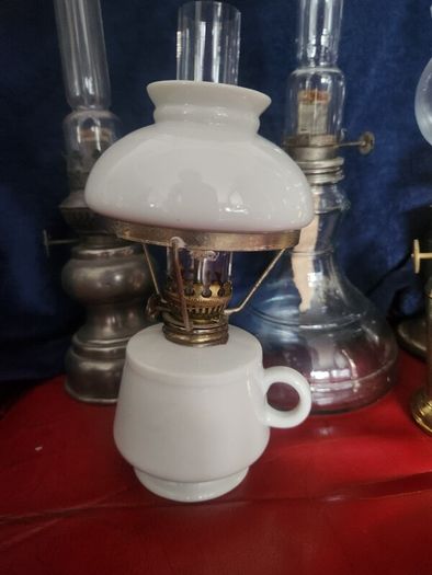 Vintage oil table lamps