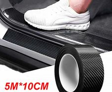 5M 3D Carbon Fiber Car Sticker DIY Paste Protector Strip Auto Door Sill Side Mirror Anti Scratch Tape Waterproof Protect Film