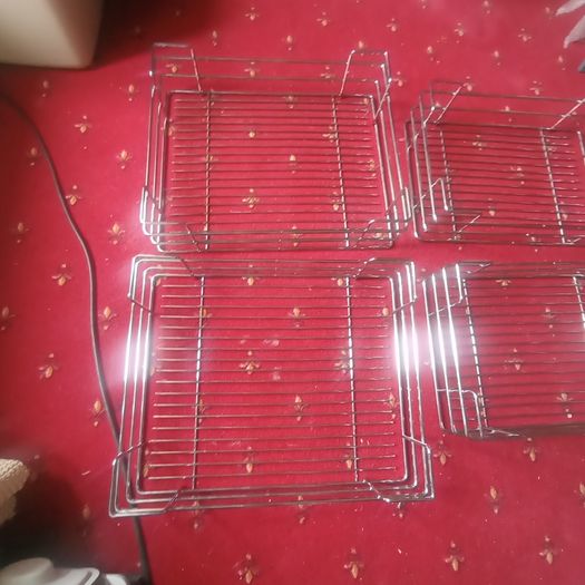 4 heavy stainless steel shelving boxes