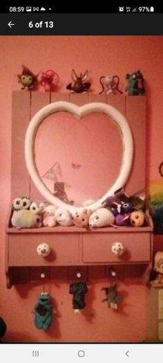 SELL OR SWAP vintage wooden rustic heart/mirror/drawers