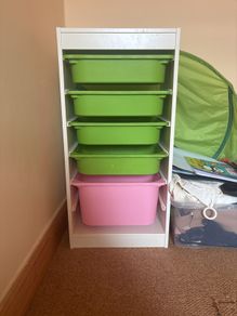 trofast unit and boxes