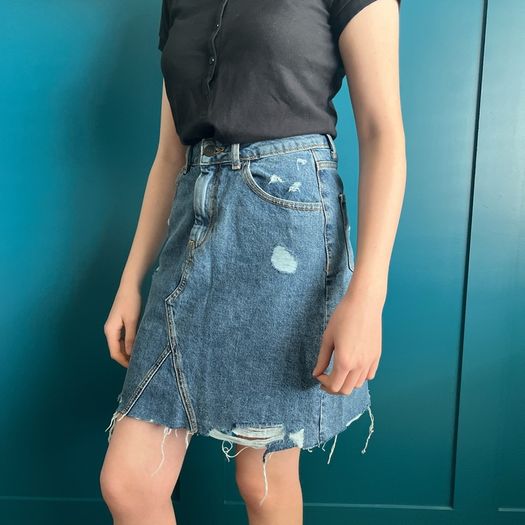 Denim mini skirt. Size XS