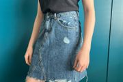 Denim mini skirt. Size XS