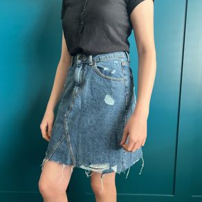 Denim mini skirt. Size XS