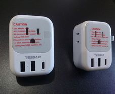 2 x TESSAN Travel Plug Adapters EU to USwith USB-C/ USB New