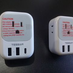 2 x TESSAN Travel Plug Adapters EU to USwith USB-C/ USB New
