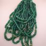 Vintage African style Green Glass Beads Necklace 24 inches Image 2
