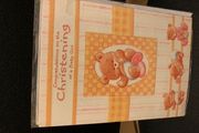 Girl christening greeting card