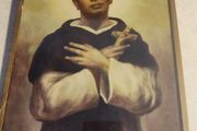 St Martin de Porres Poster Image Print Catholic Saint San Martin GLASS COVERED WITHOUT FRAME.