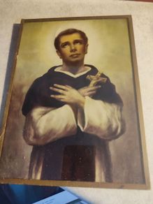 St Martin de Porres Poster Image Print Catholic Saint San Martin GLASS COVERED WITHOUT FRAME.