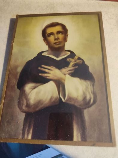 St Martin de Porres Poster Image Print Catholic Saint San Martin GLASS COVERED WITHOUT FRAME.