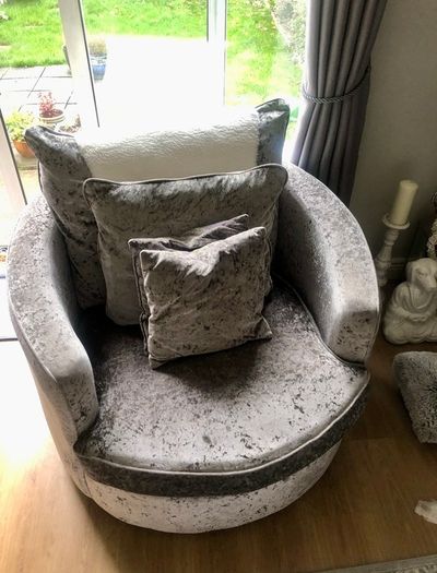 Sofa and swivel Chair