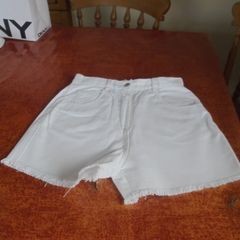 Ladies White Cotton Shorts for Sale