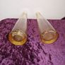 Pair of hand blown amber glass vases Image 5