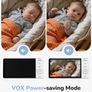 GHB 5-Inch Baby Monitor with Camera and Night Vision, IPS Screen, 2-Way Audio, Temperature Sensor, Digital Zoom, Lullabies, Feeding Reminder, VOX Mode Image 4