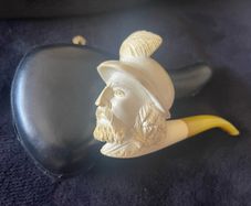 antique collection of clay  pipes