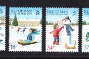 1990 Isle of Man Christmas Commemorative Stamps Mint Never Hinged (MNH)
