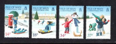 1990 Isle of Man Christmas Commemorative Stamps Mint Never Hinged (MNH)