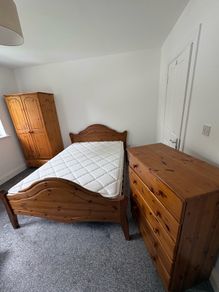 Bedroom Furniture - Double Bed, Double Mattress, Wardrobe, Chest of Drawers