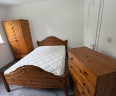 Bedroom Furniture - Double Bed, Double Mattress, Wardrobe, Chest of Drawers