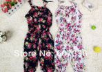 New Girls Floral Jumpsuit Short Playsuit Summer Size 5-6 yrs