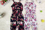 New Girls Floral Jumpsuit Short Playsuit Summer Size 5-6 yrs