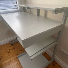 Multi-Tier Computer Desk with Pull-Out Keyboard Tray