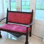 Beautiful re-upholstered two seater bench Image 5