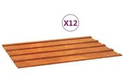 Roof Panels 12 pcs Rusty 60x44 cm Corten Steel