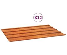 Roof Panels 12 pcs Rusty 60x44 cm Corten Steel