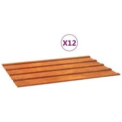 Roof Panels 12 pcs Rusty 60x44 cm Corten Steel