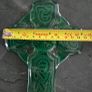 Green Celtic Cross Fused Glass Window Hanger Image 5