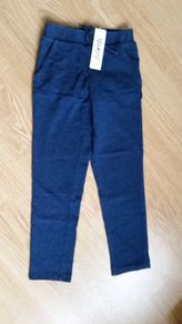 BNWT - Age 4 to 5 - A Pair of "FabKids" Indigo Knit Jogger Pants - E