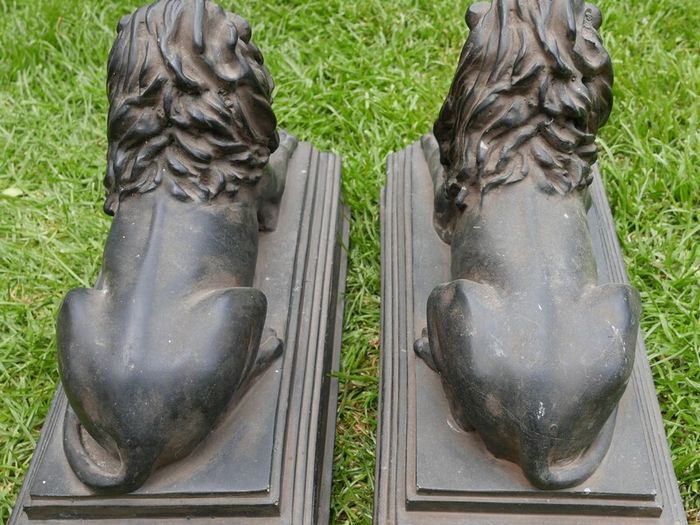 Antique  Pair of Bakelite Sculpture Lions