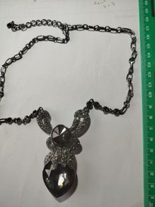 Gun metal necklace