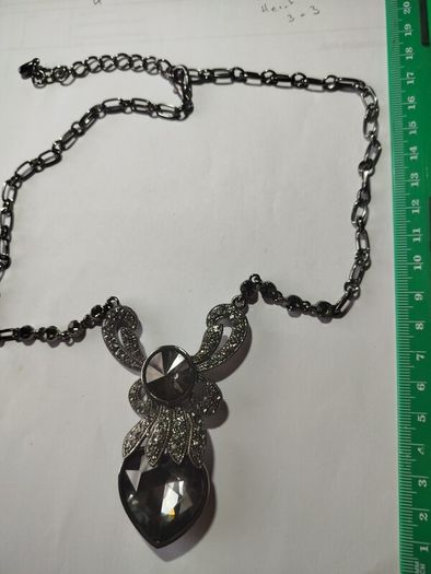 Gun metal necklace
