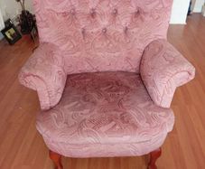 vintage chair with Queen Anne curved legs