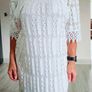 White mini off shoulder dress, size 10, Made in Italy Image 2