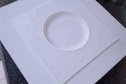 Square plates (Casa Couture) fine dining china plates .
