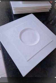 Square plates (Casa Couture) fine dining china plates .