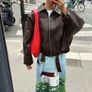 leather bomber Image 3