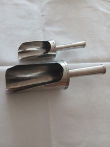 Vintage Stainless Steel Utility Scoop Set of  2.