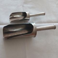 Vintage Stainless Steel Utility Scoop Set of  2.