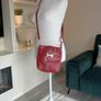 Ladies Red Buckle Style Crossbody Bag Image 6
