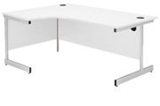 New 1800x1200 Radial/Corner Desk White