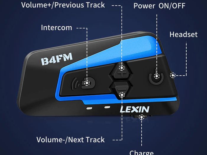 Motorcycle Bluetooth Helmet Headset Intercom 1600M Wireless BT